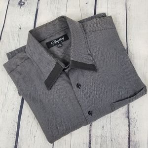BRUTTINI ITALY | zigzag button down dress shirt